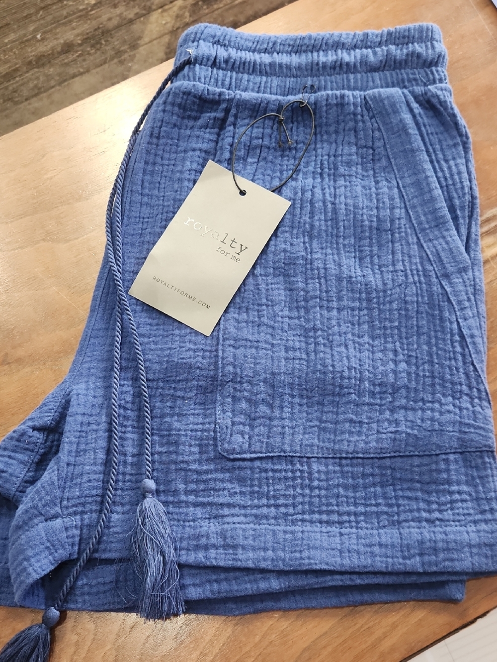 Navy Gauze Shorts